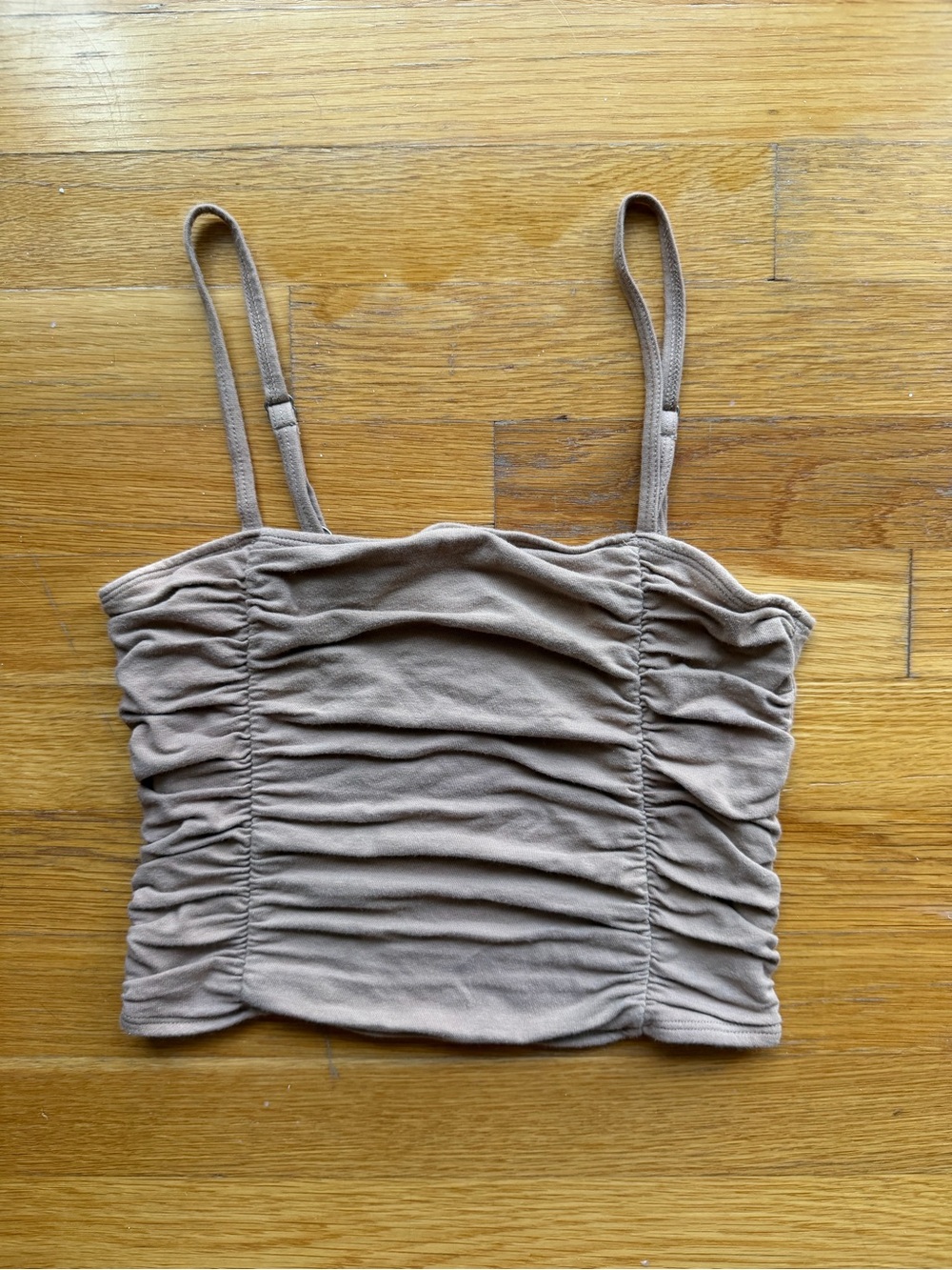 Hollister Ruched Taupe Cami Tank Top – XS
